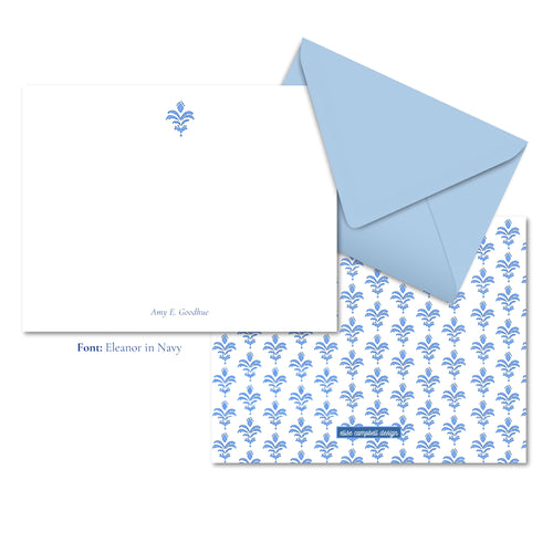 Load image 1 in gallery view. Hydrangea Blockprint Notecards