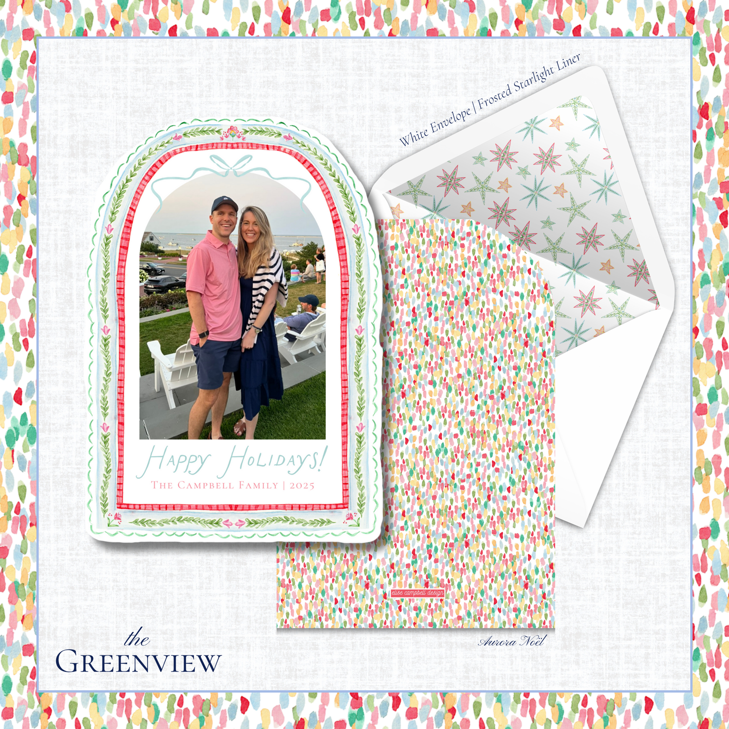 Greenview Holiday Card | Arch-shaped die-cut