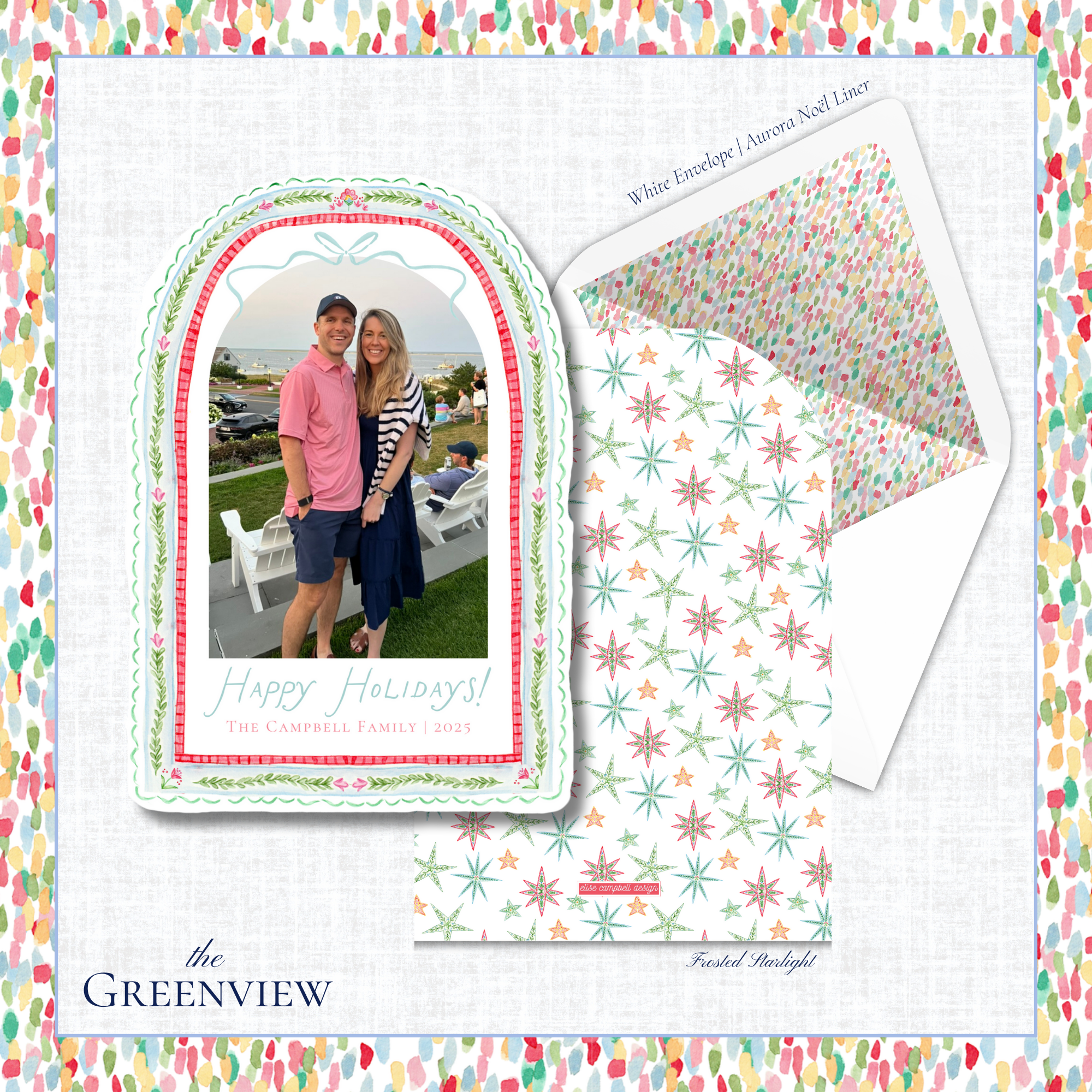 Greenview Holiday Card | Arch-shaped die-cut