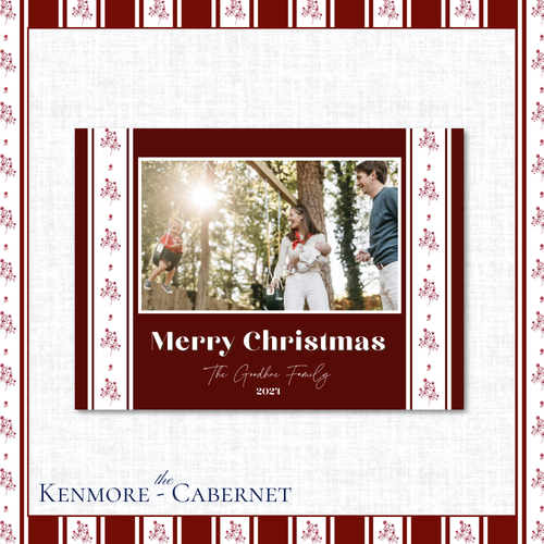 Load image 1 in gallery view. Kenmore Holiday Card | Horizontal | Cabernet