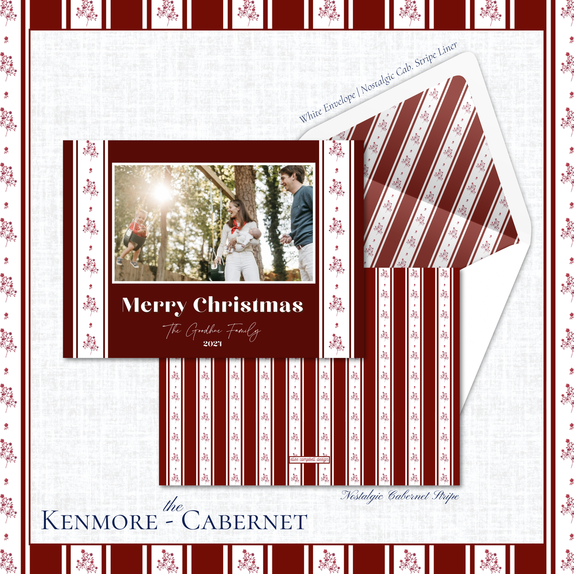 Kenmore Holiday Card | Horizontal | Cabernet