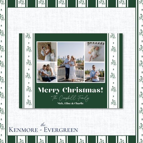 Load image 1 in gallery view. Kenmore Holiday Card | Horizontal | Evergreen