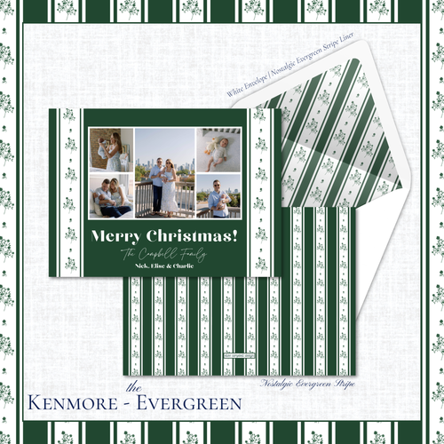 Load image 1 in gallery view. Kenmore Holiday Card | Horizontal | Evergreen