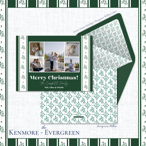 Load image 1 in gallery view. Kenmore Holiday Card | Horizontal | Evergreen