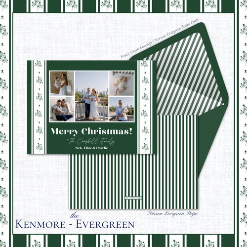 Load image 1 in gallery view. Kenmore Holiday Card | Horizontal | Evergreen