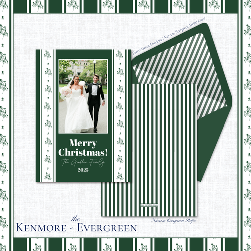 Load image 1 in gallery view. Kenmore Holiday Card | Vertical | Evergreen