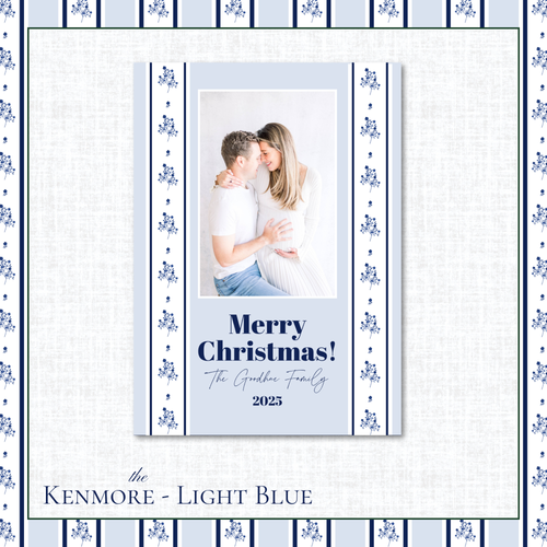 Load image 1 in gallery view. Kenmore Holiday Card | Vertical | Light Blue