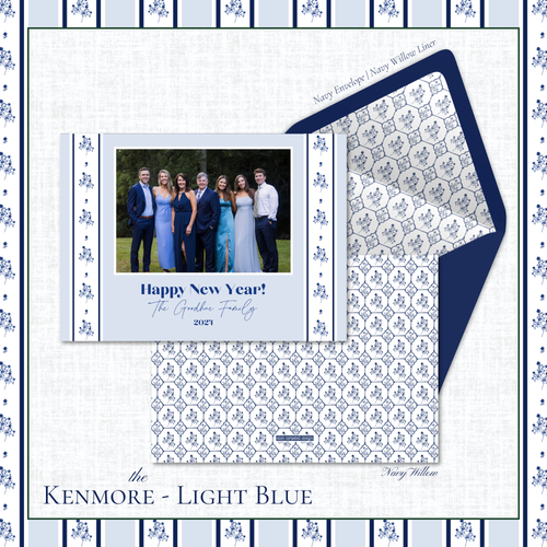 Load image 1 in gallery view. Kenmore Holiday Card | Horizontal | Light Blue