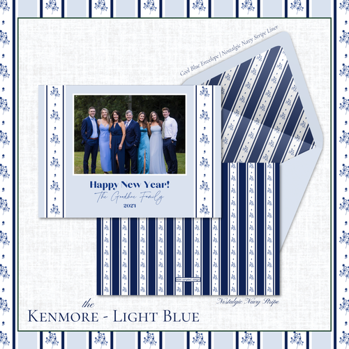 Load image 1 in gallery view. Kenmore Holiday Card | Horizontal | Light Blue