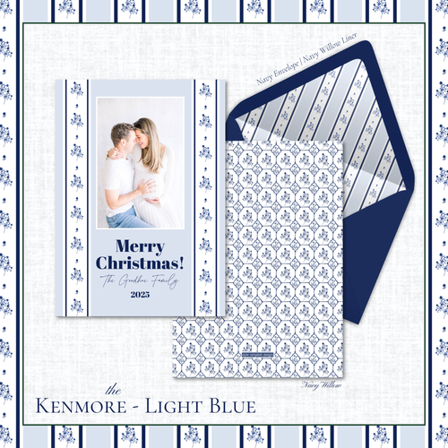 Load image 1 in gallery view. Kenmore Holiday Card | Vertical | Light Blue