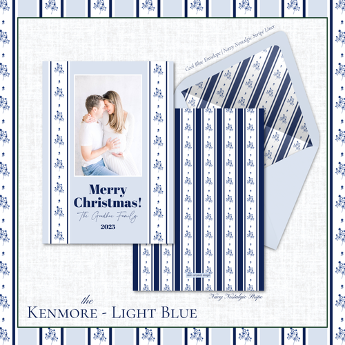 Load image 1 in gallery view. Kenmore Holiday Card | Vertical | Light Blue