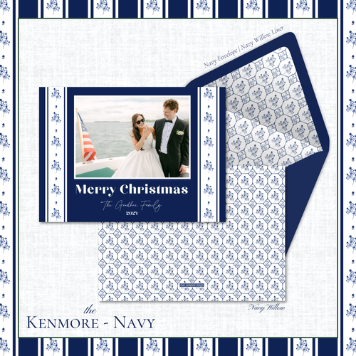 Load image 1 in gallery view. Kenmore Holiday Card | Horizontal | Navy