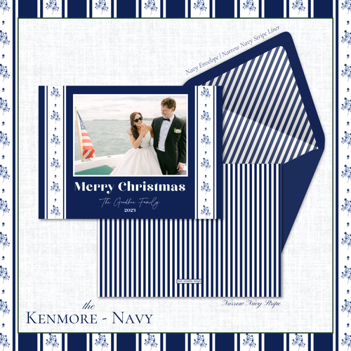 Load image 1 in gallery view. Kenmore Holiday Card | Horizontal | Navy