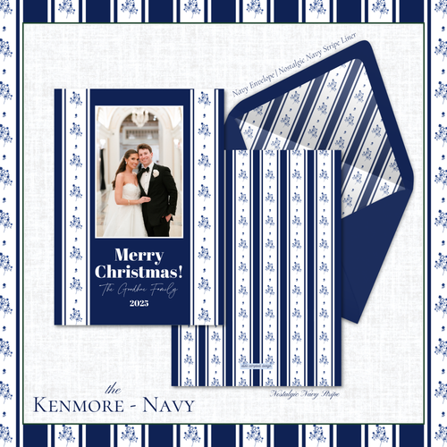 Load image 1 in gallery view. Kenmore Holiday Card | Vertical | Navy