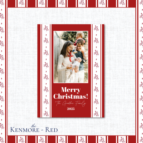 Load image 1 in gallery view. Kenmore Holiday Card | Vertical | Red
