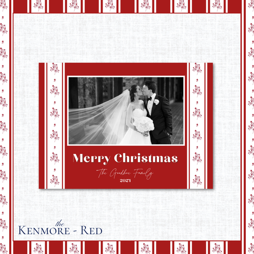 Load image 1 in gallery view. Kenmore Holiday Card | Horizontal | Red