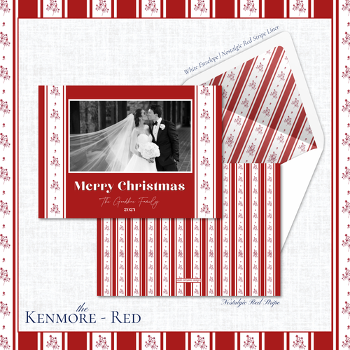 Load image 1 in gallery view. Kenmore Holiday Card | Horizontal | Red