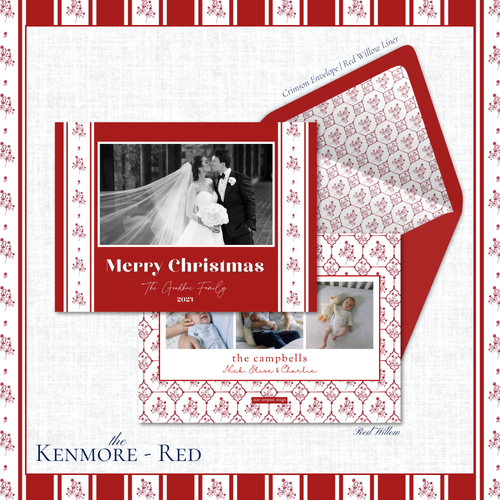 Load image 1 in gallery view. Kenmore Holiday Card | Horizontal | Red