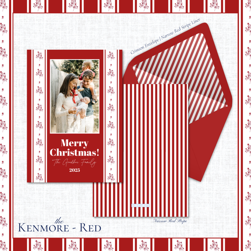 Load image 1 in gallery view. Kenmore Holiday Card | Vertical | Red