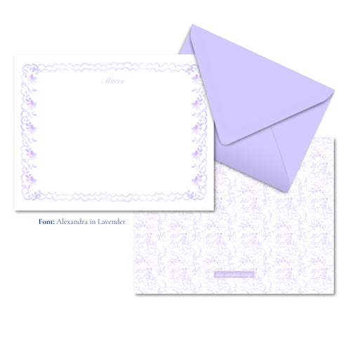 Load image 1 in gallery view. Lavender Priano Notecards