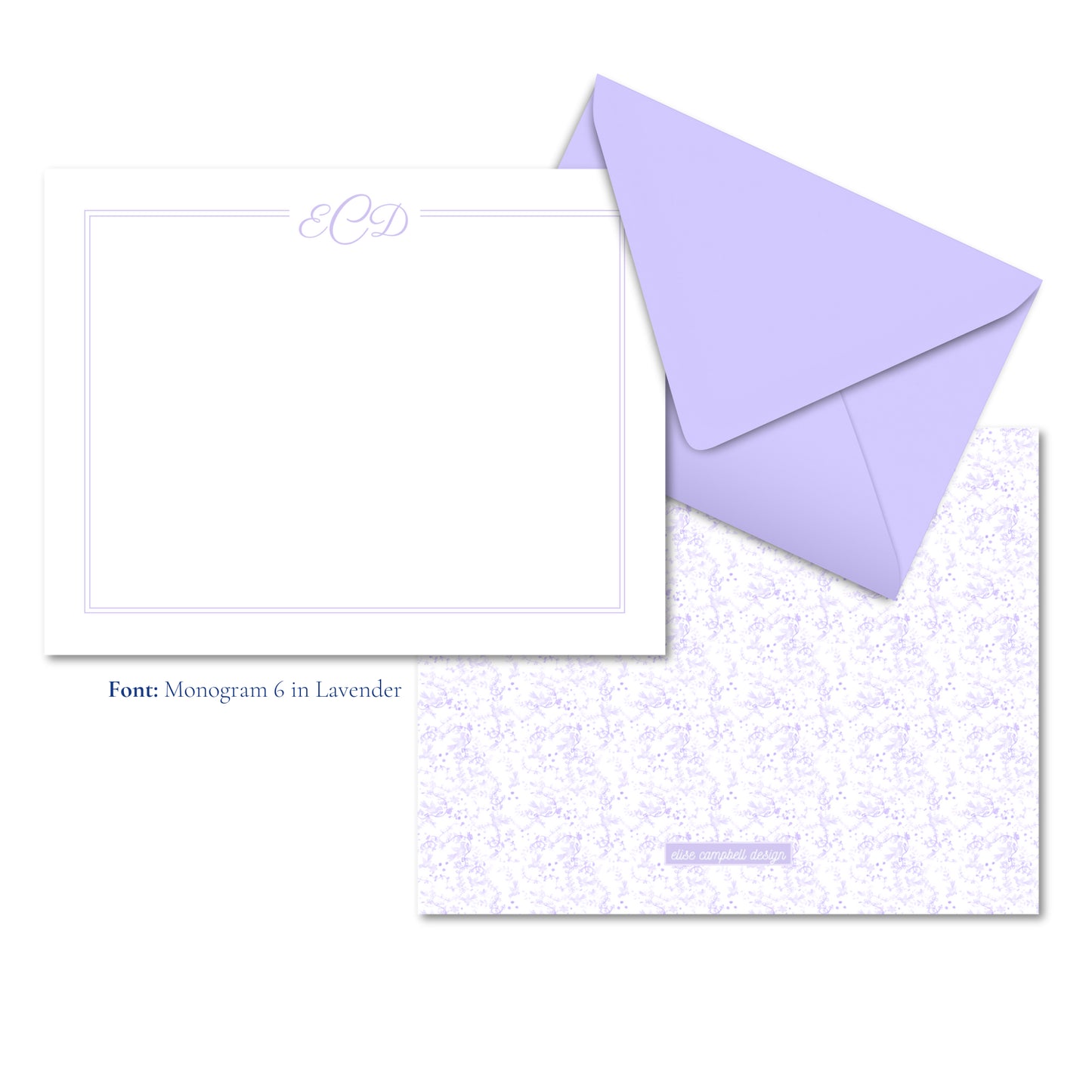 Lavender Priano Notecards
