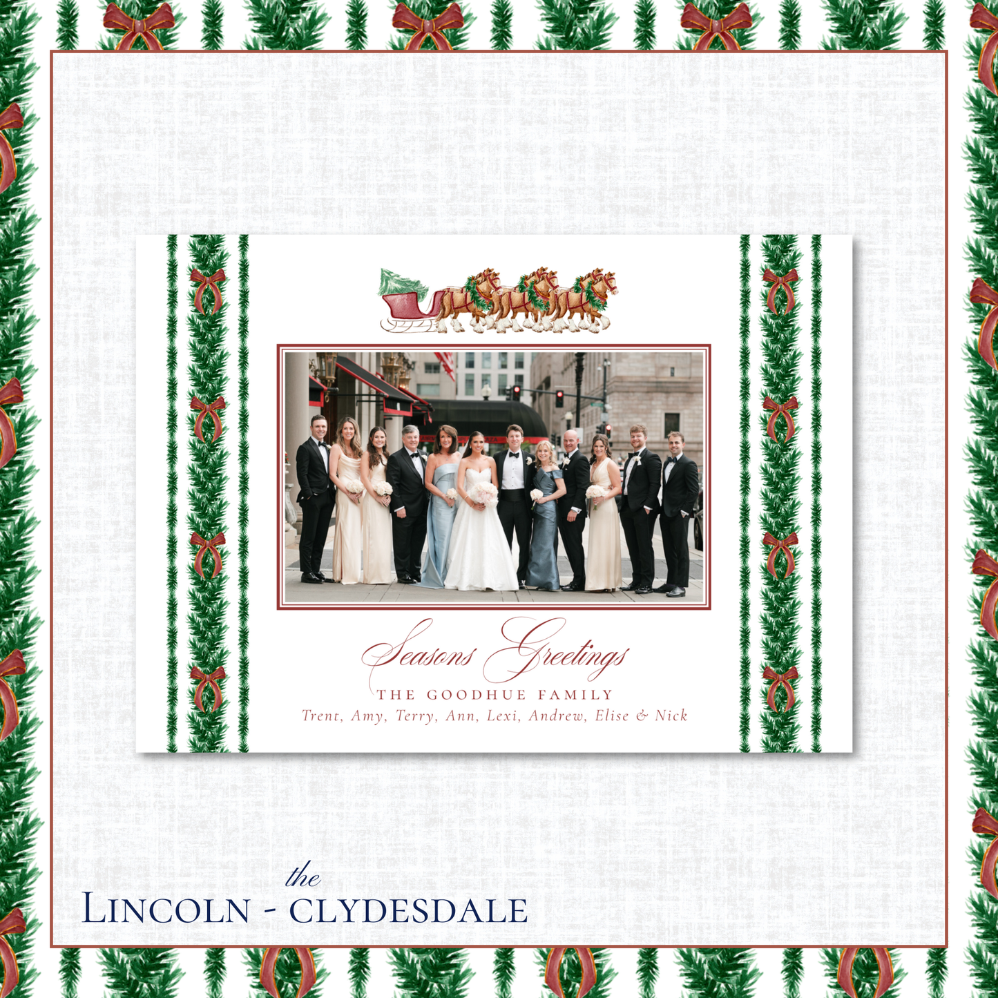 Lincoln Holiday Card | Horizontal | Horse