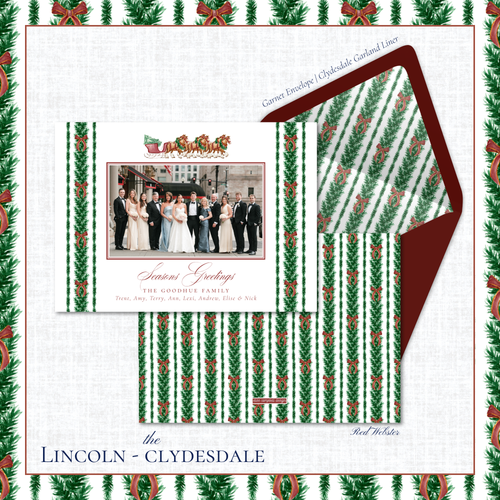 Load image 1 in gallery view. Lincoln Holiday Card | Horizontal | Horse