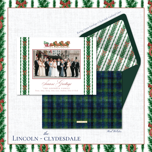 Load image 1 in gallery view. Lincoln Holiday Card | Horizontal | Horse