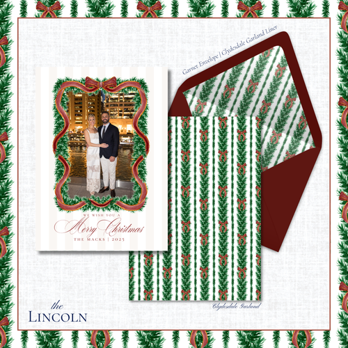 Load image 1 in gallery view. Lincoln Holiday Card | Vertical