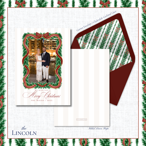 Load image 1 in gallery view. Lincoln Holiday Card | Vertical