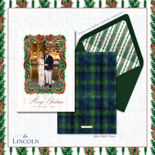 Load image 1 in gallery view. Lincoln Holiday Card | Vertical