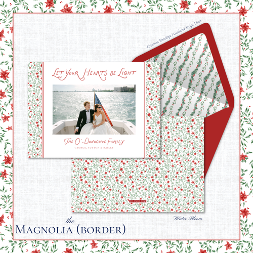 Load image 1 in gallery view. Magnolia Holiday Card | Horizontal | Border