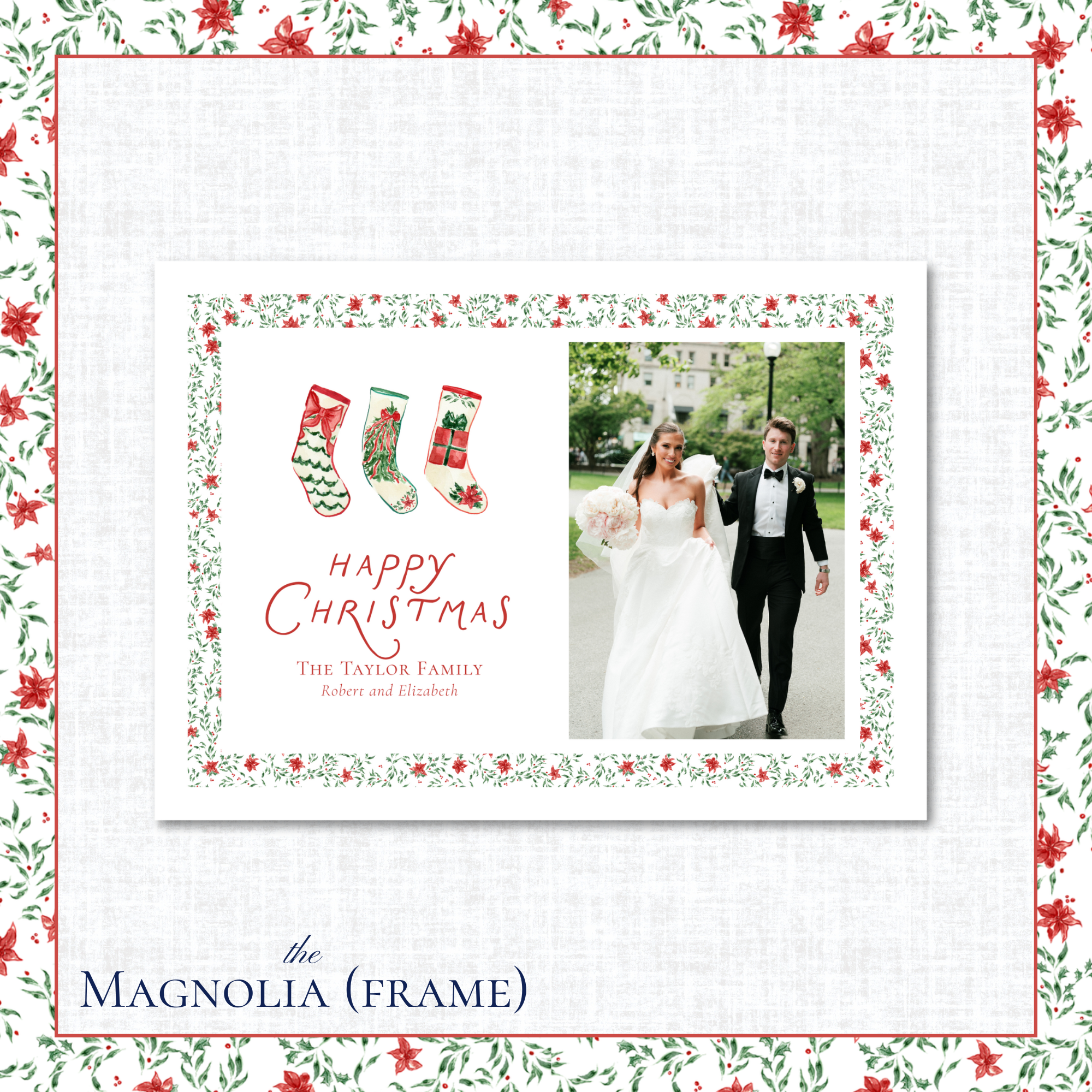 Magnolia Holiday Card | Horizontal | Frame