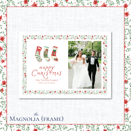 Load image 1 in gallery view. Magnolia Holiday Card | Horizontal | Frame