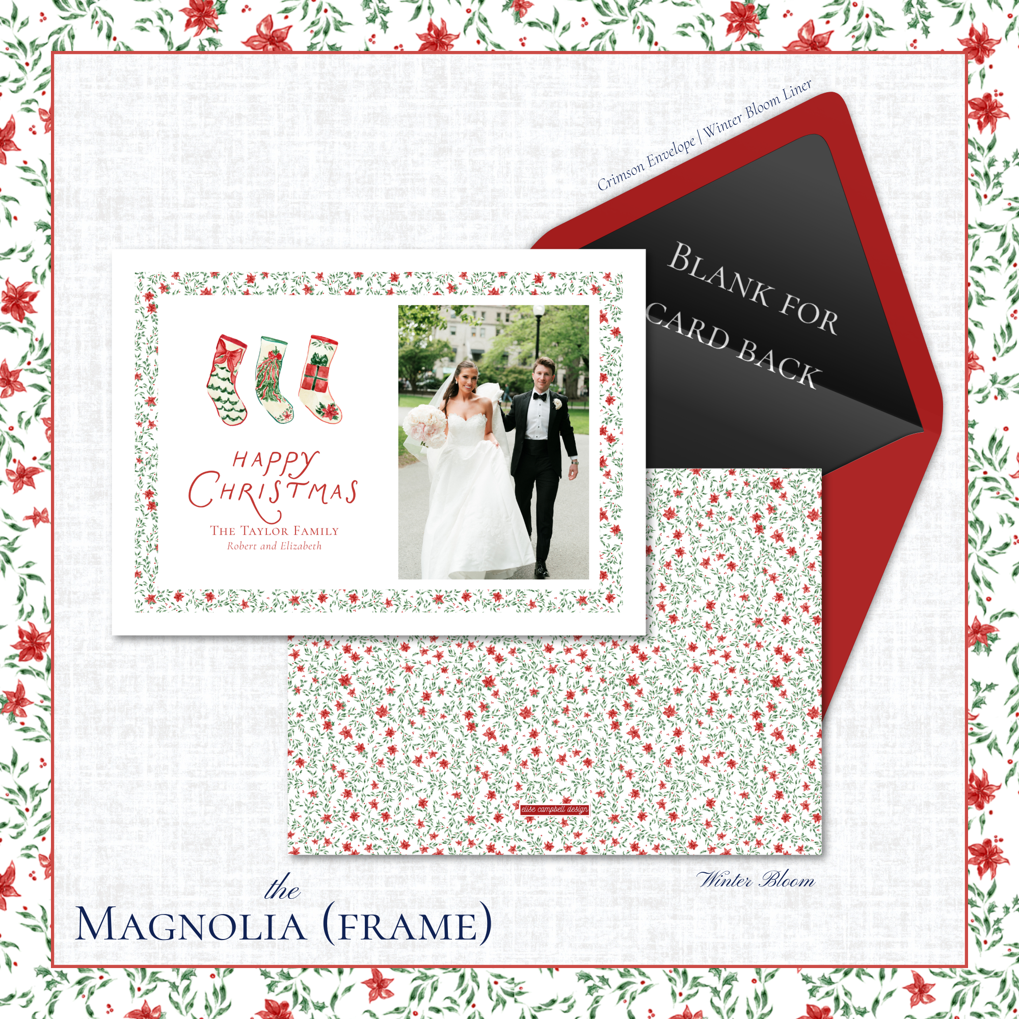Magnolia Holiday Card | Horizontal | Frame