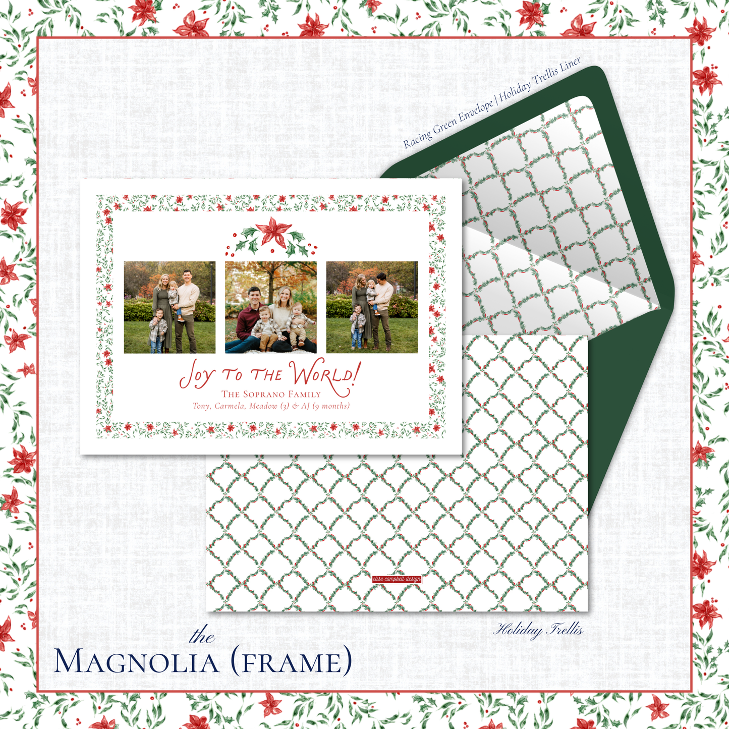 Magnolia Holiday Card | Horizontal | Frame