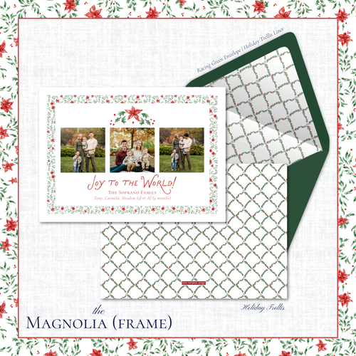 Load image 1 in gallery view. Magnolia Holiday Card | Horizontal | Frame