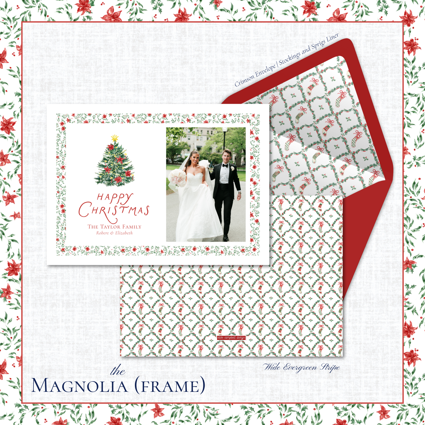 Magnolia Holiday Card | Horizontal | Frame