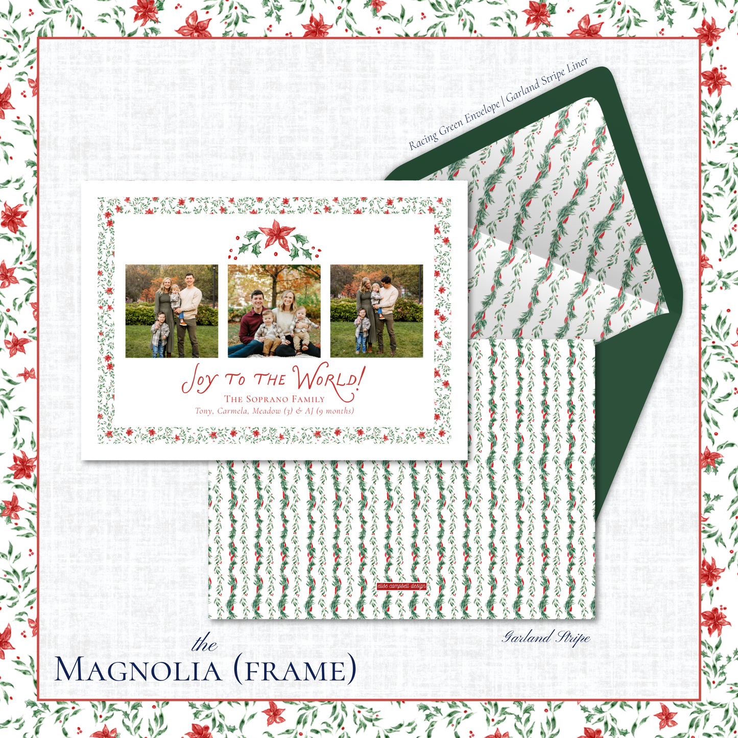 Magnolia Holiday Card | Horizontal | Frame