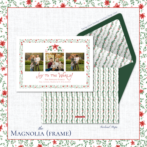 Load image 1 in gallery view. Magnolia Holiday Card | Horizontal | Frame