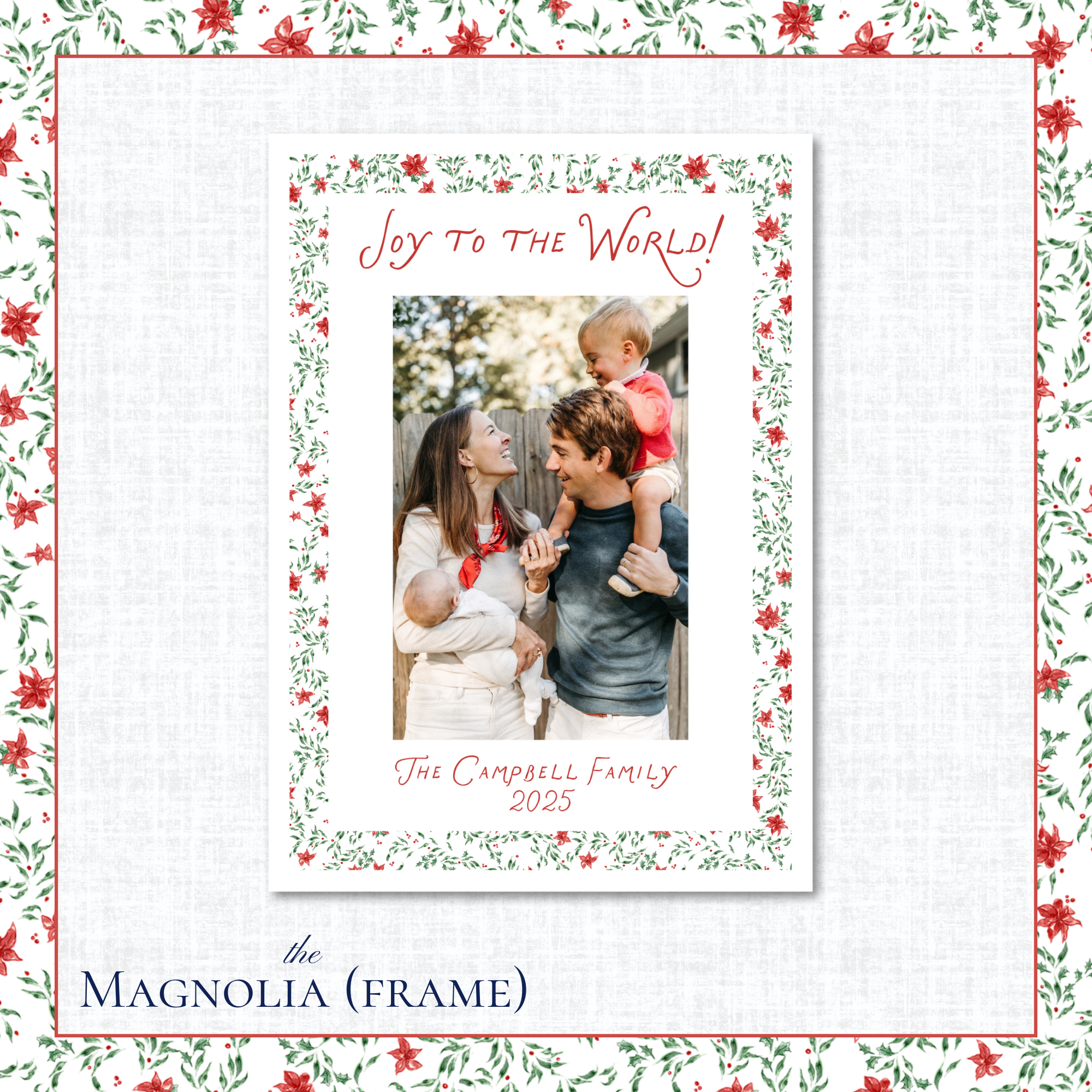 Magnolia Holiday Card | Vertical | Frame