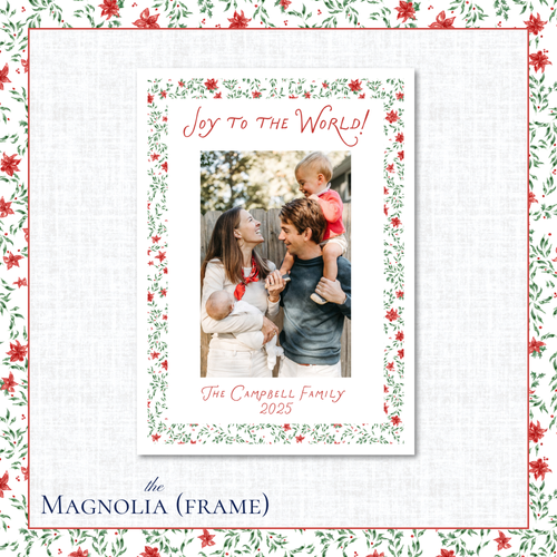 Load image 1 in gallery view. Magnolia Holiday Card | Vertical | Frame