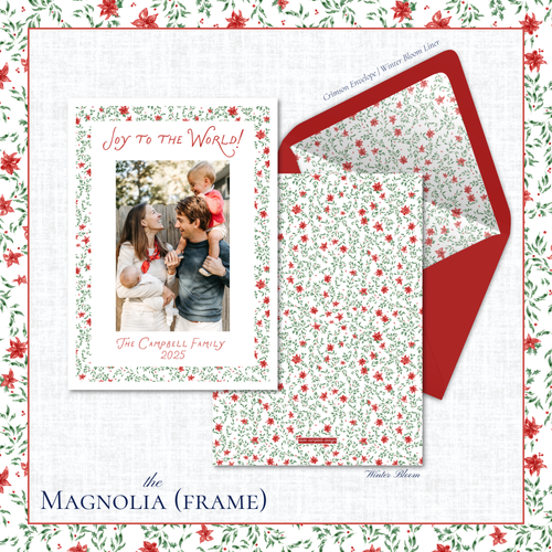 Load image 1 in gallery view. Magnolia Holiday Card | Vertical | Frame