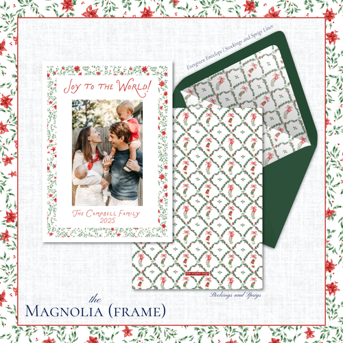 Load image 1 in gallery view. Magnolia Holiday Card | Vertical | Frame