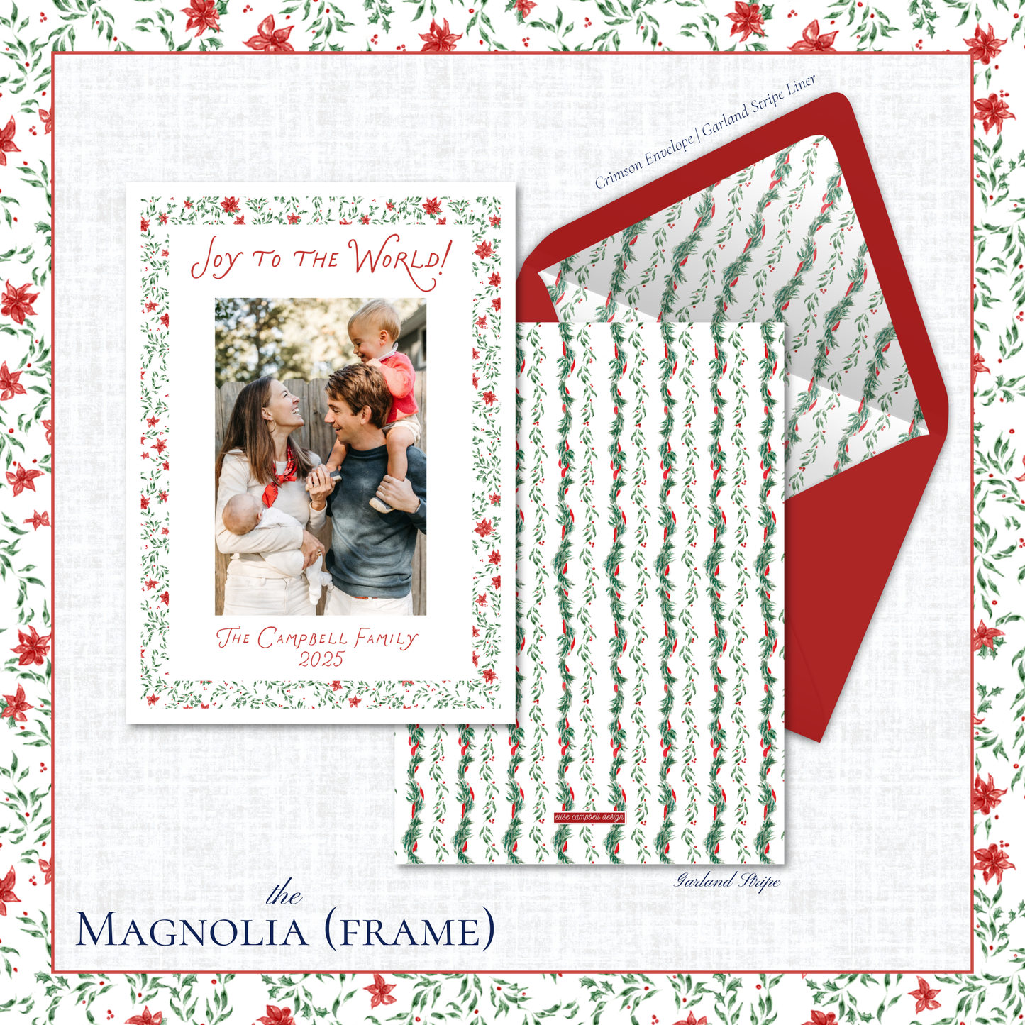 Magnolia Holiday Card | Vertical | Frame
