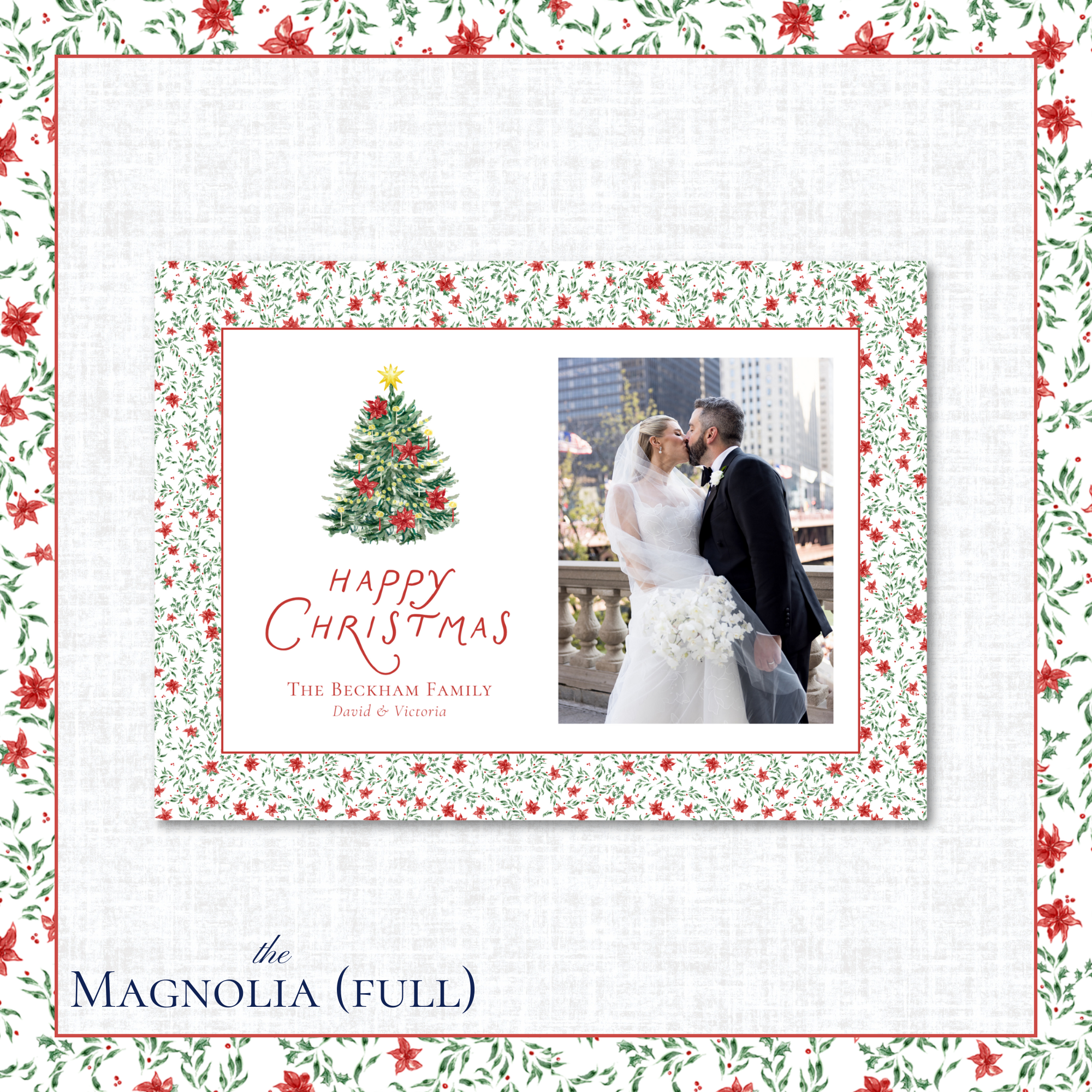 Magnolia Holiday Card | Horizontal | Full