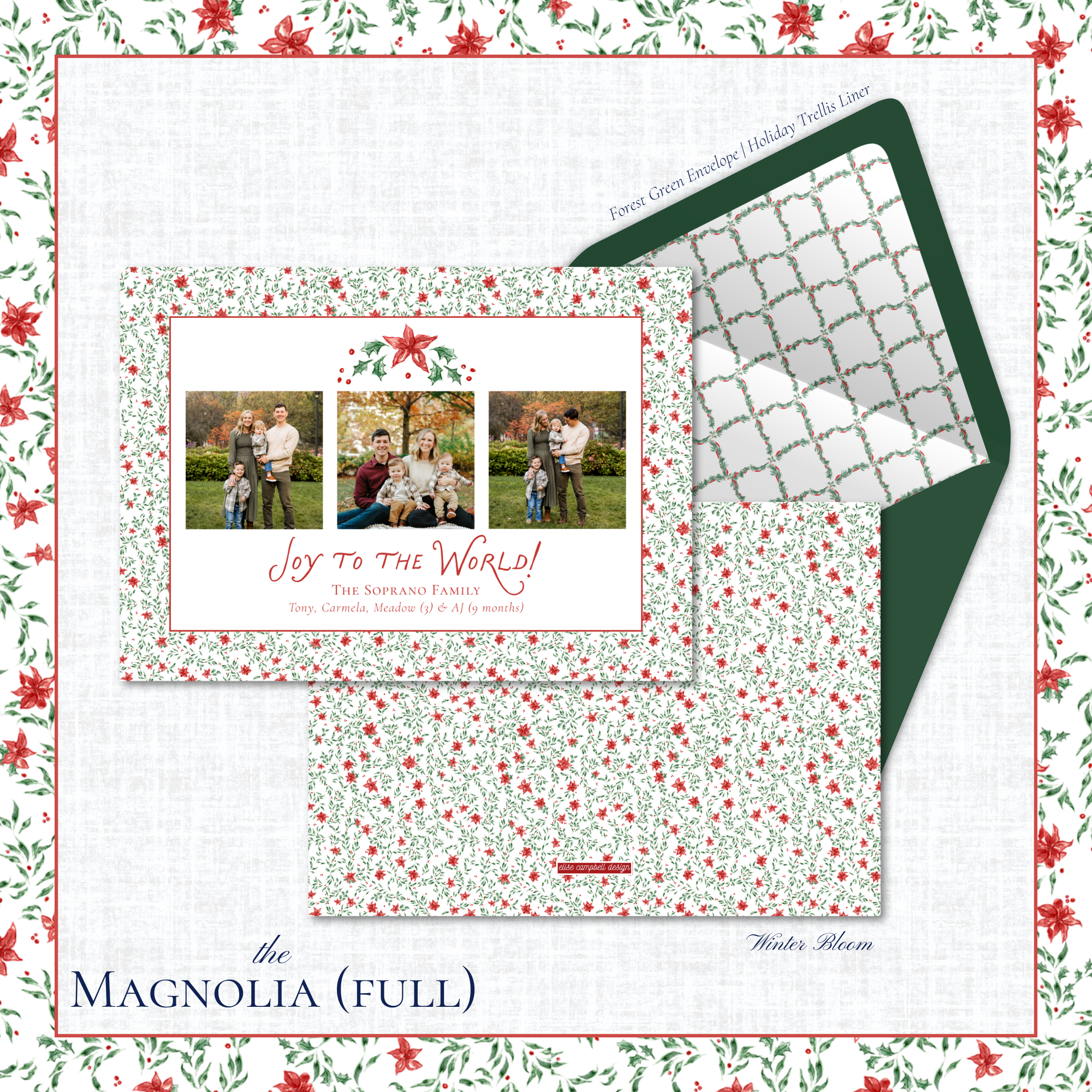 Magnolia Holiday Card | Horizontal | Full