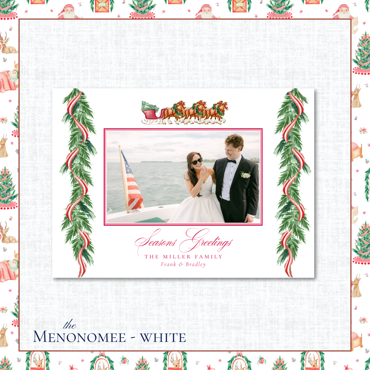 Menonomee Holiday Card | Horizontal | Horse