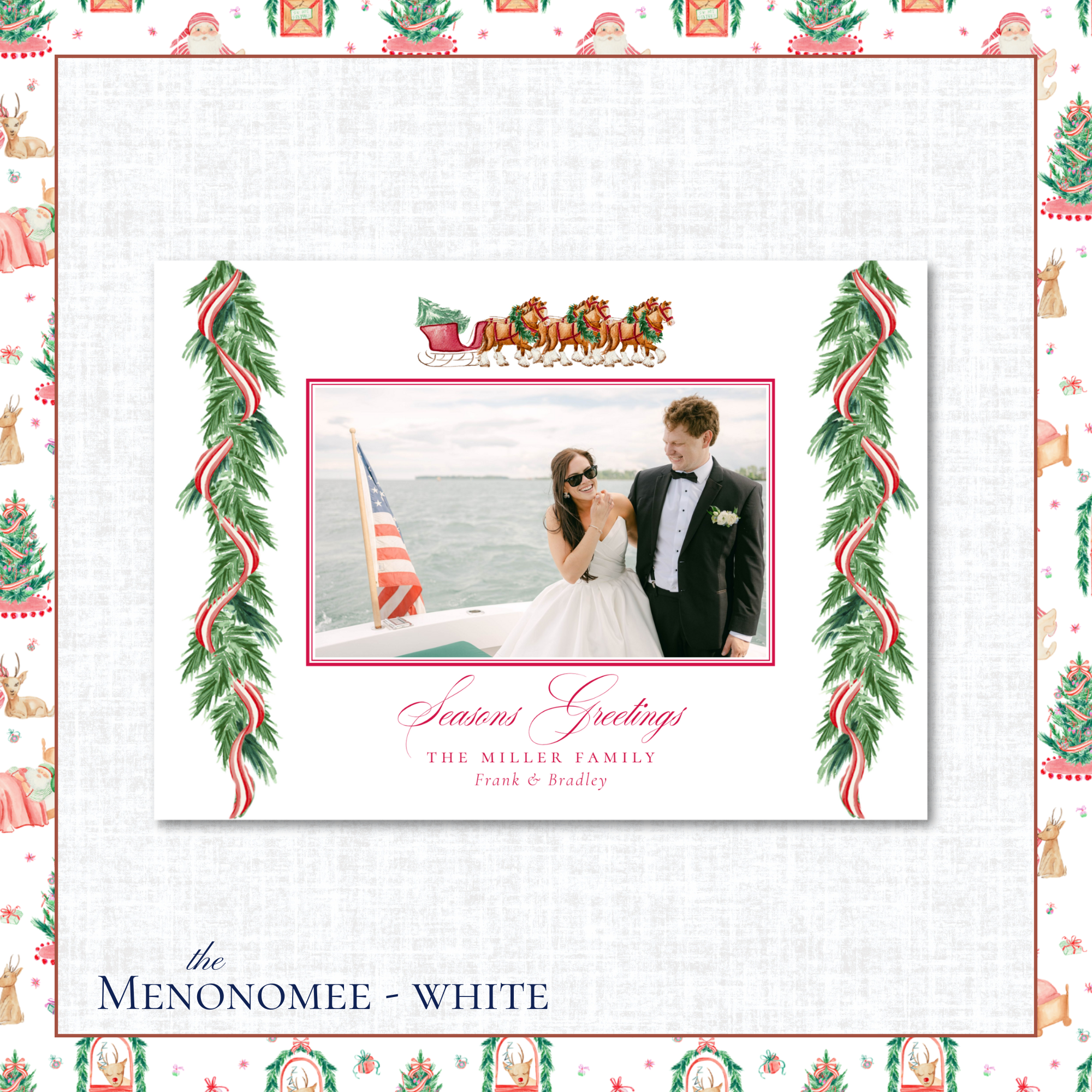 Menonomee Holiday Card | Horizontal | Horse