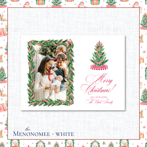 Load image 1 in gallery view. Menonomee Holiday Card | Horizontal | Tree